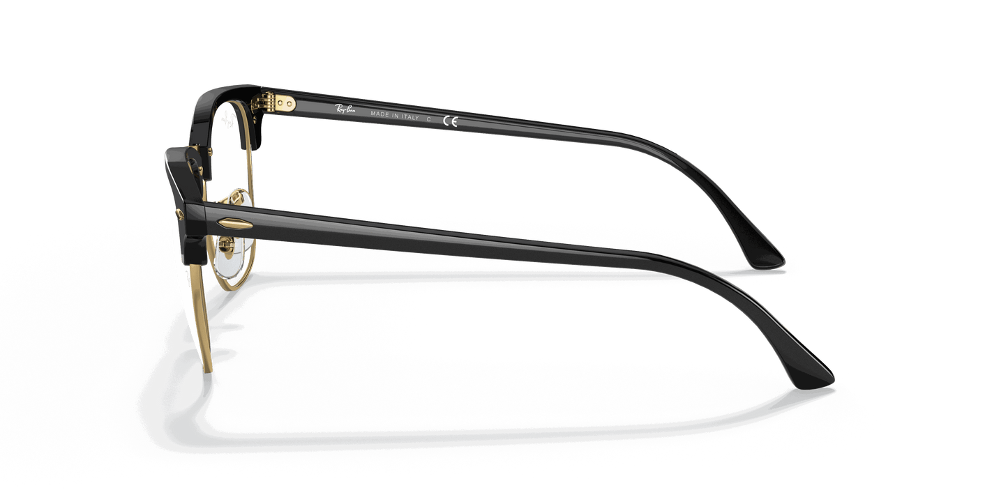 [Clear Lenses, Polished Black Frame]