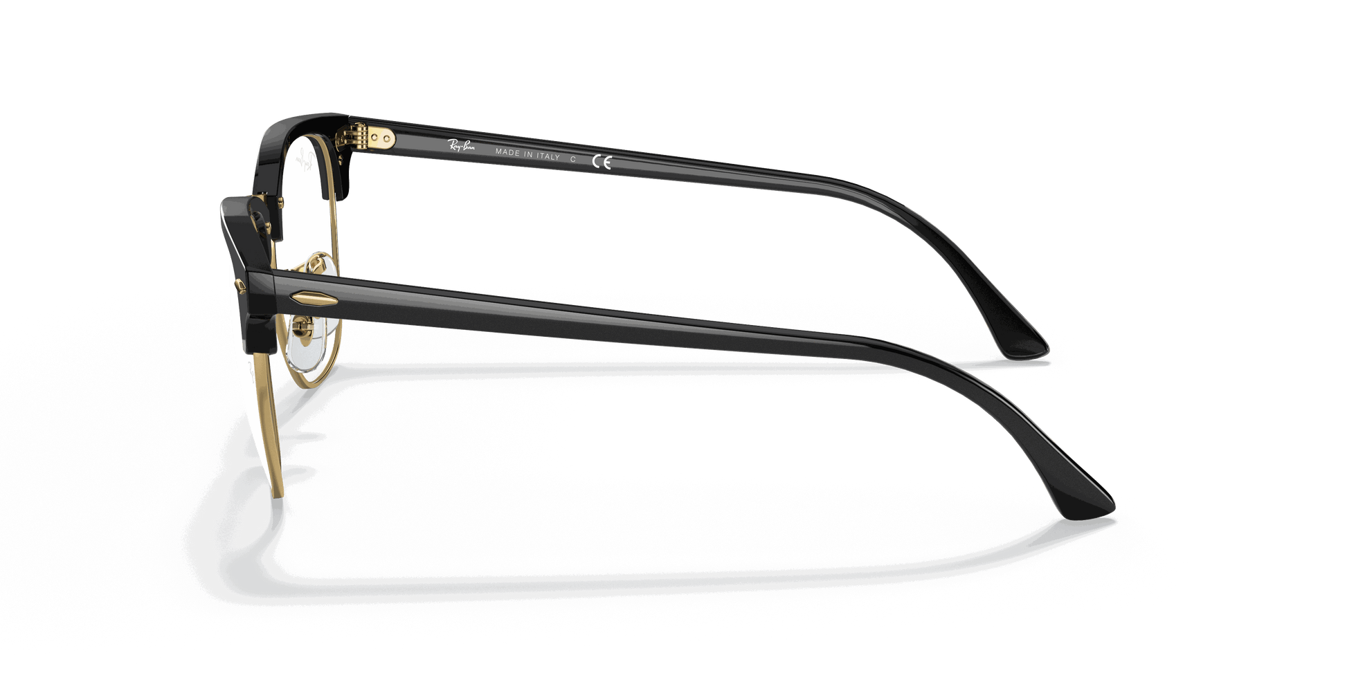 [Clear Lenses, Polished Black Frame]