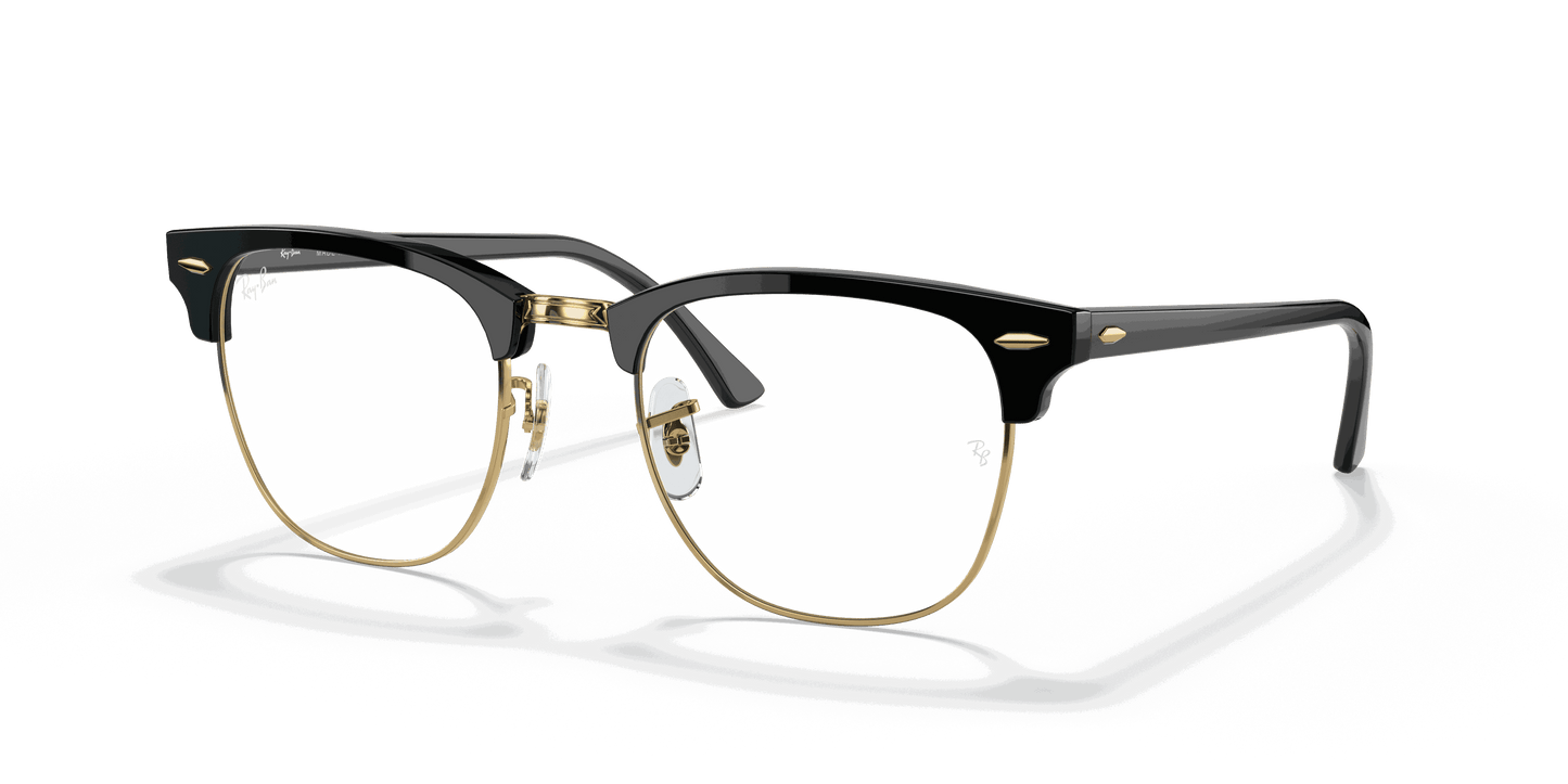 [Clear Lenses, Polished Black Frame]