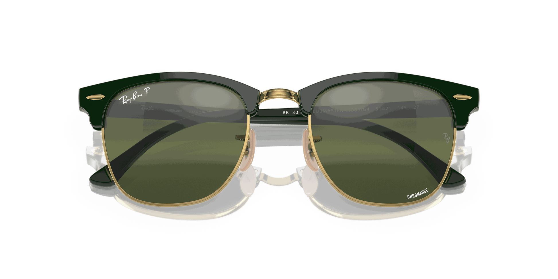 [Silver/Green Lenses, Polished Green On Gold Frame]