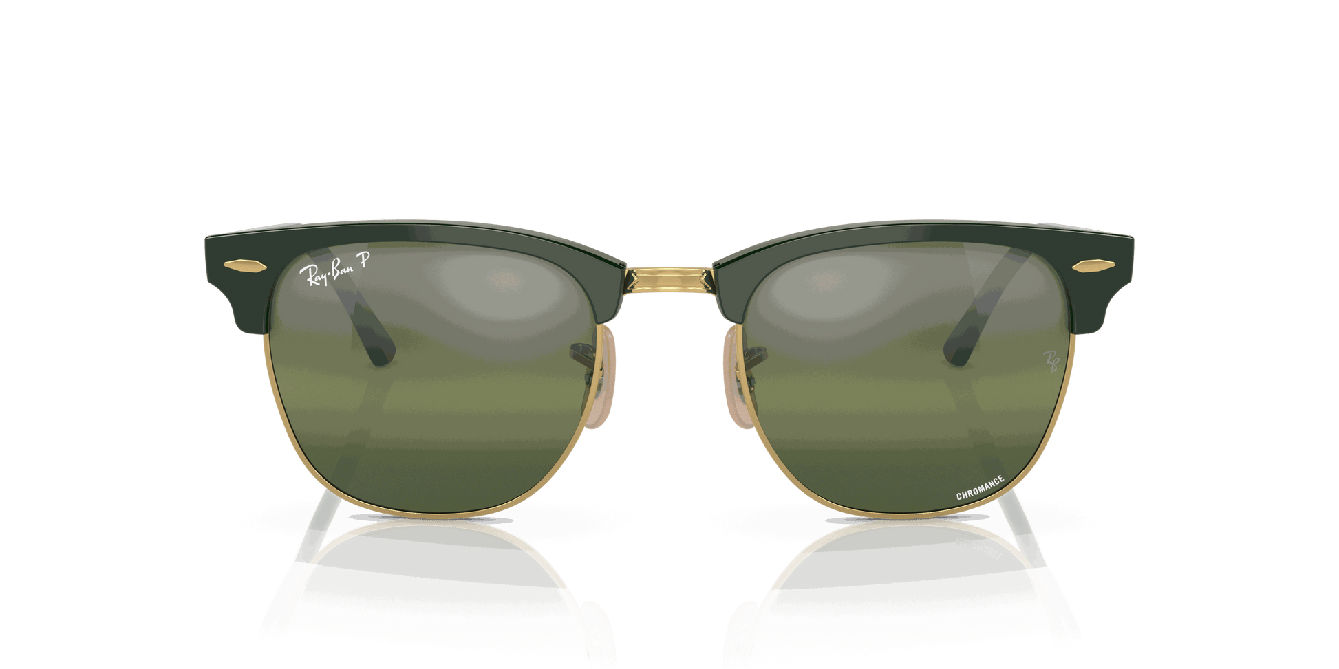[Silver/Green Lenses, Polished Green On Gold Frame]