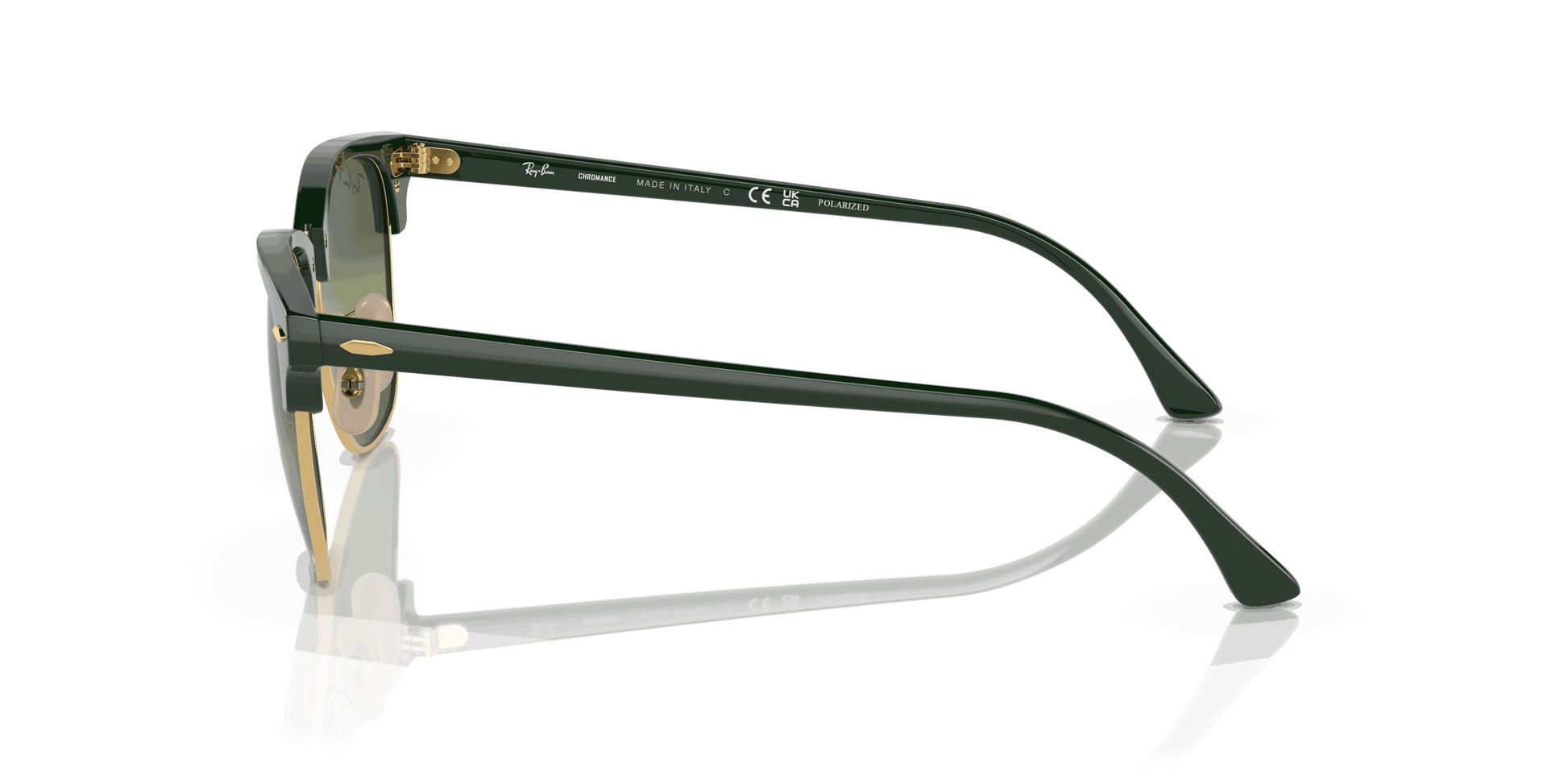 [Silver/Green Lenses, Polished Green On Gold Frame]