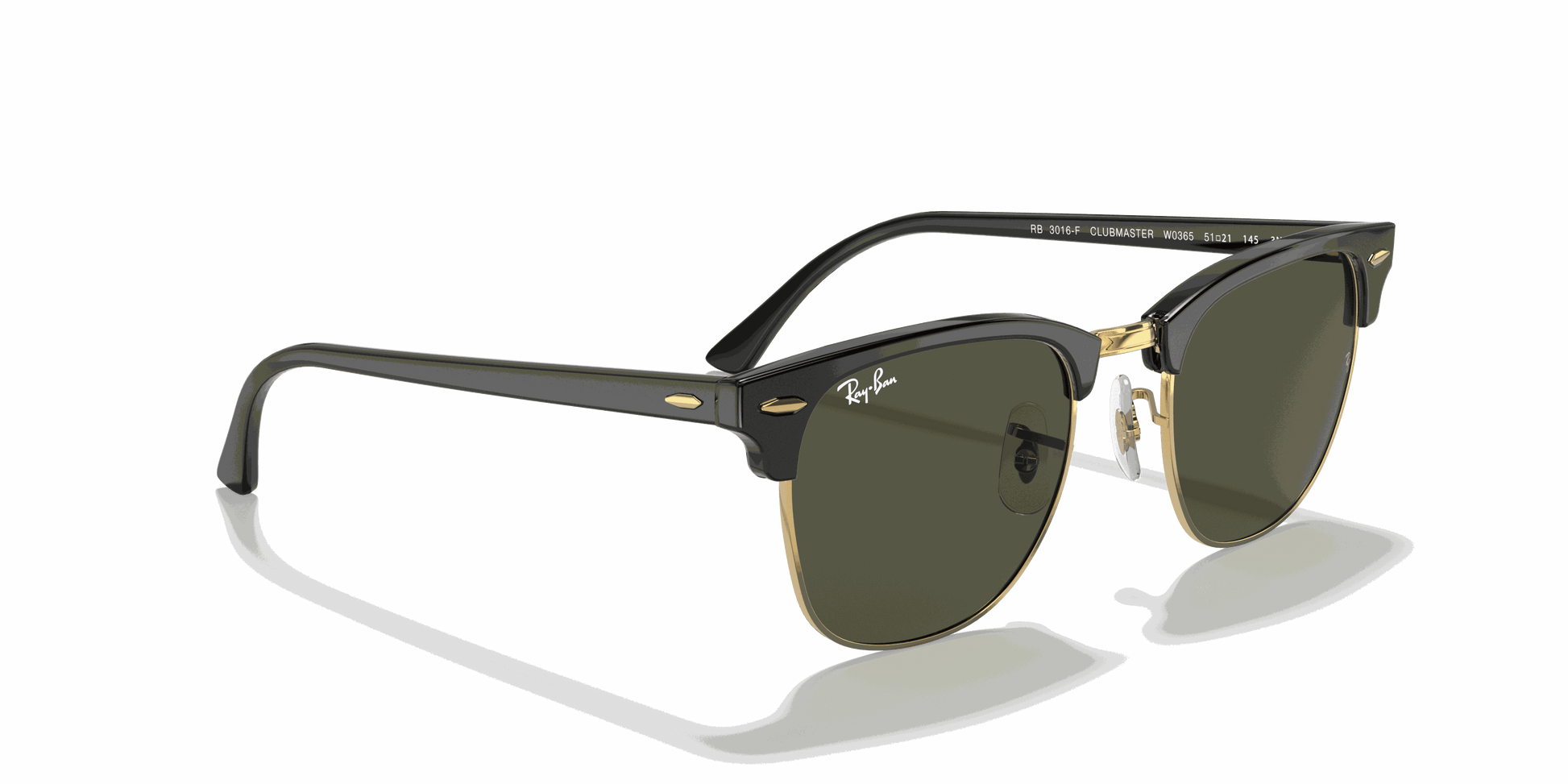 [G-15 Green Lenses, Polished Black On Gold Frame]