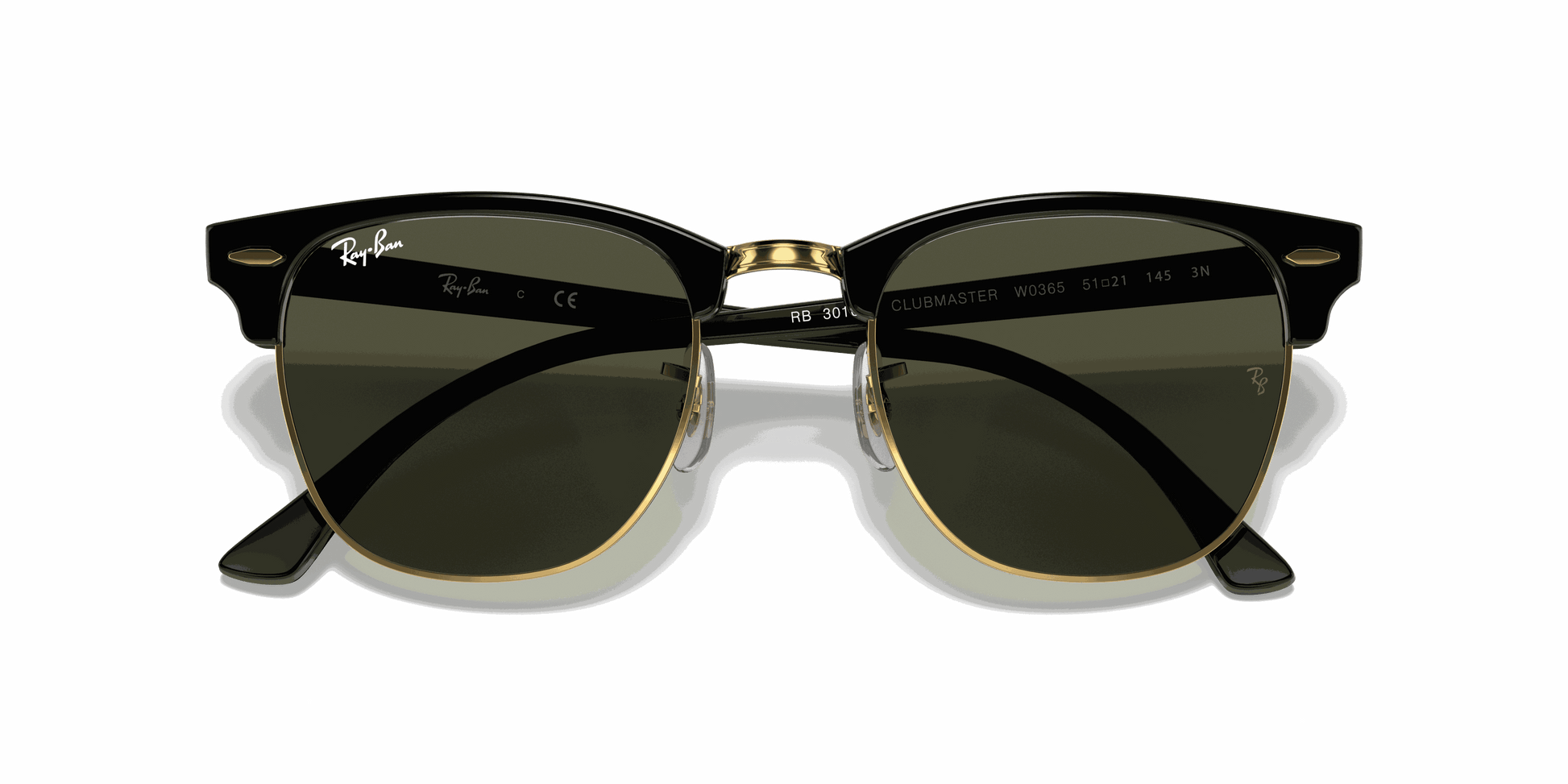 [G-15 Green Lenses, Polished Black On Gold Frame]