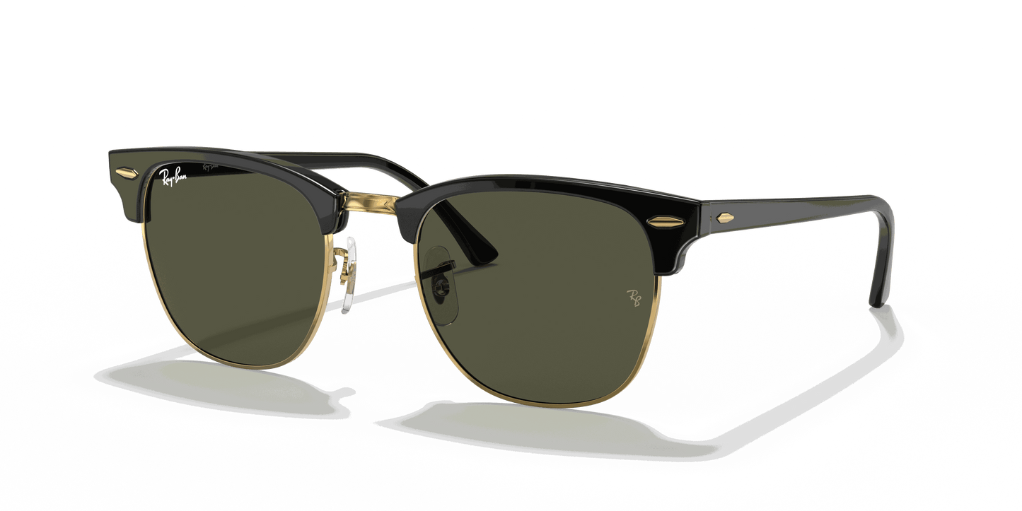 [G-15 Green Lenses, Polished Black On Gold Frame]