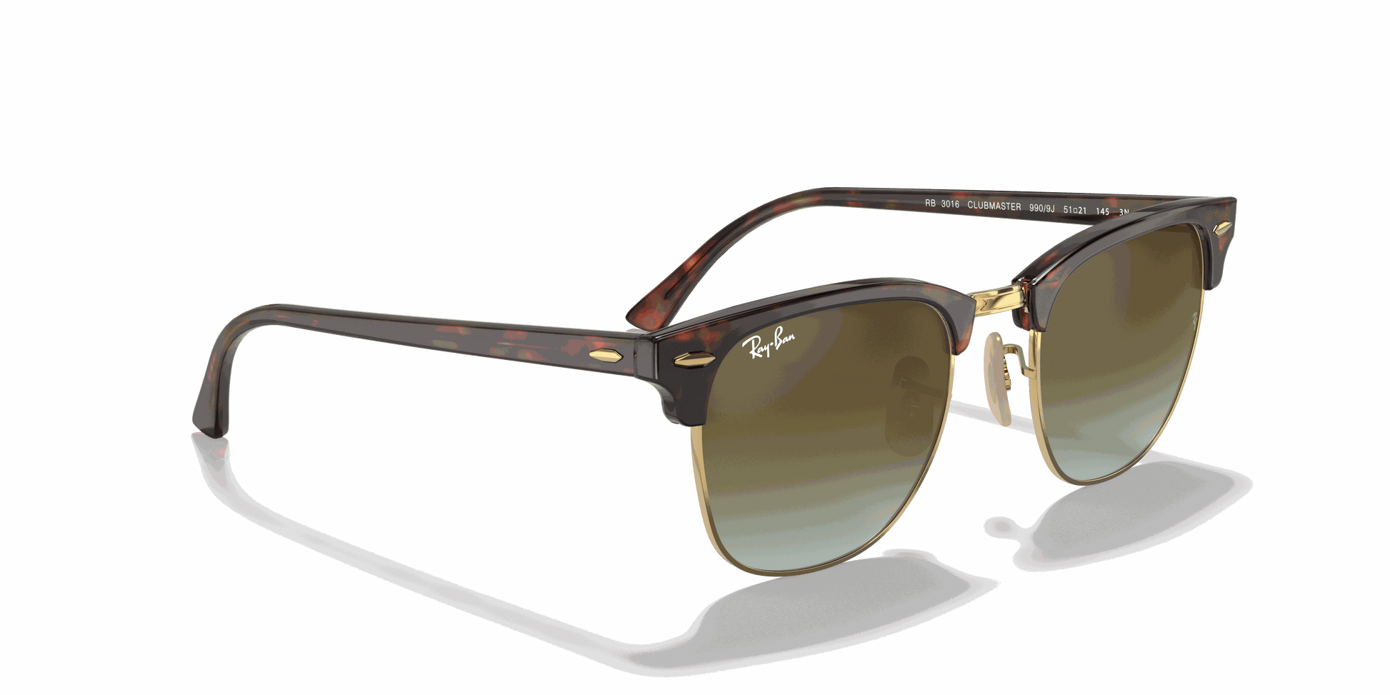 [Green Gradient Flash Lenses, Polished Red Havana Frame]