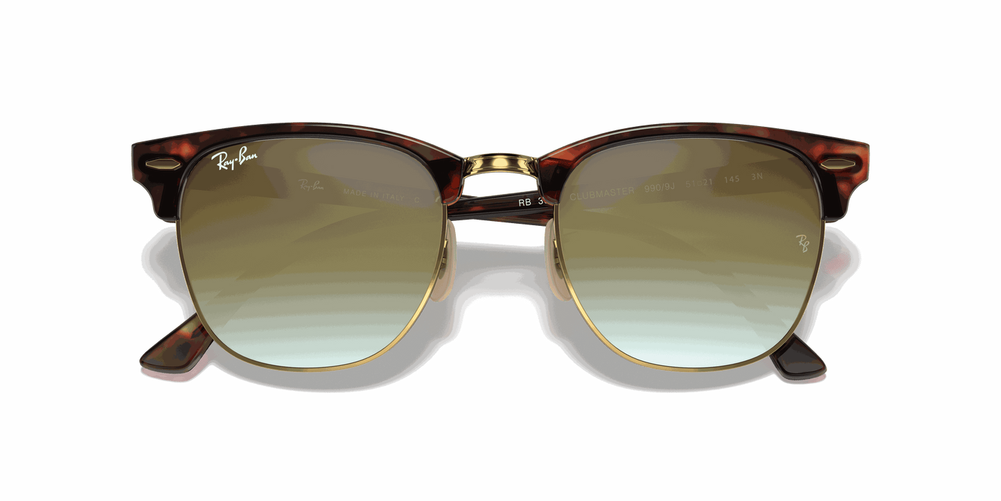 [Green Gradient Flash Lenses, Polished Red Havana Frame]