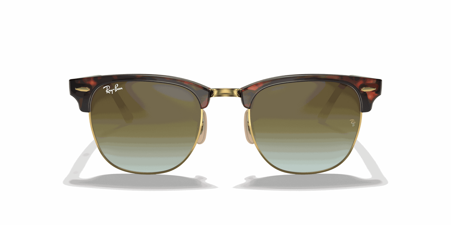 [Green Gradient Flash Lenses, Polished Red Havana Frame]