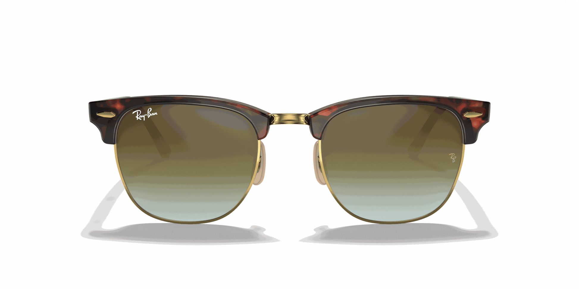 [Green Gradient Flash Lenses, Polished Red Havana Frame]