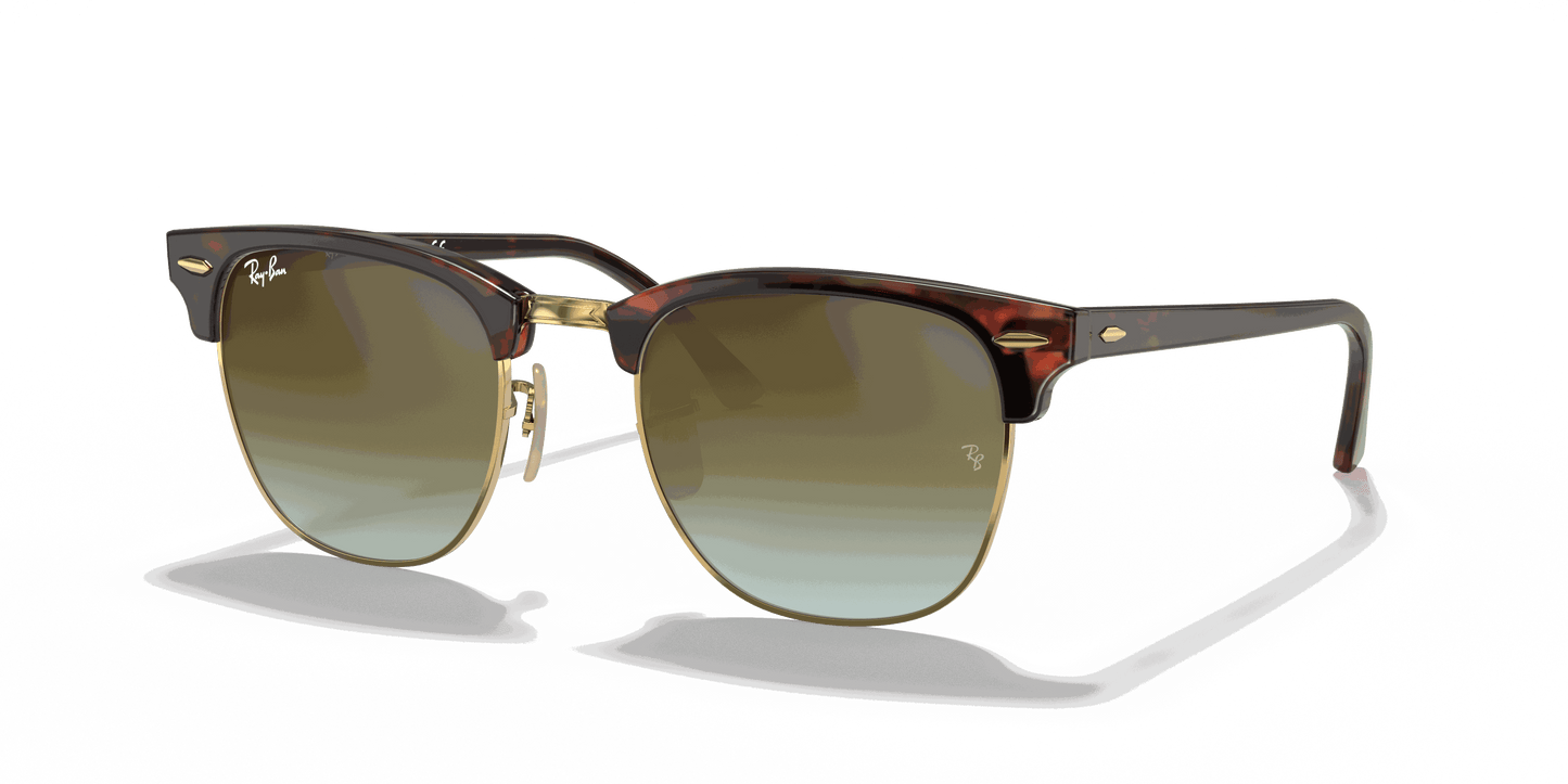 [Green Gradient Flash Lenses, Polished Red Havana Frame]