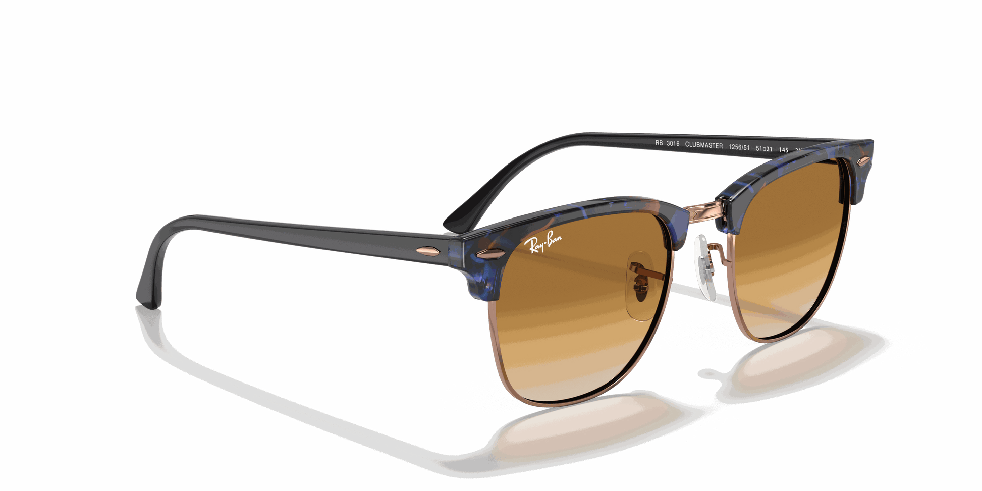 [Light Brown Gradient Lenses, Polished Brown & Blue Frame]