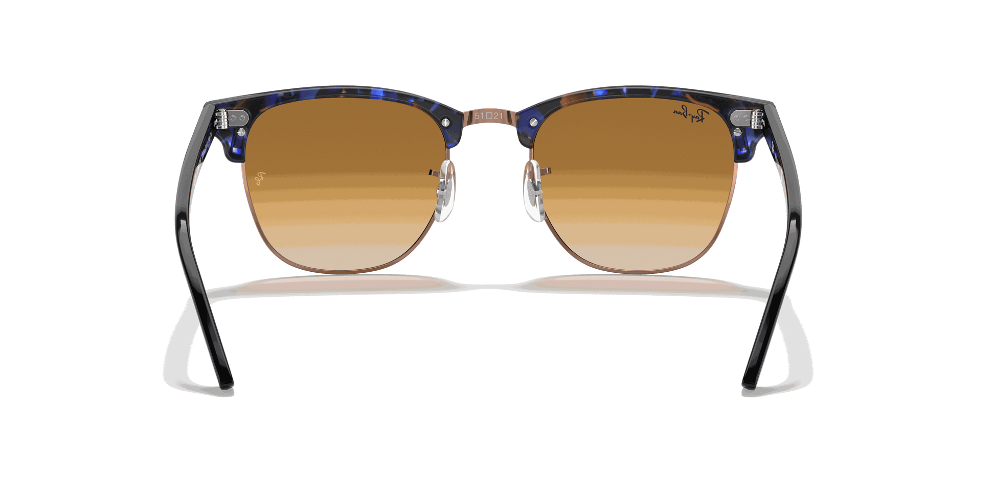 [Light Brown Gradient Lenses, Polished Brown & Blue Frame]