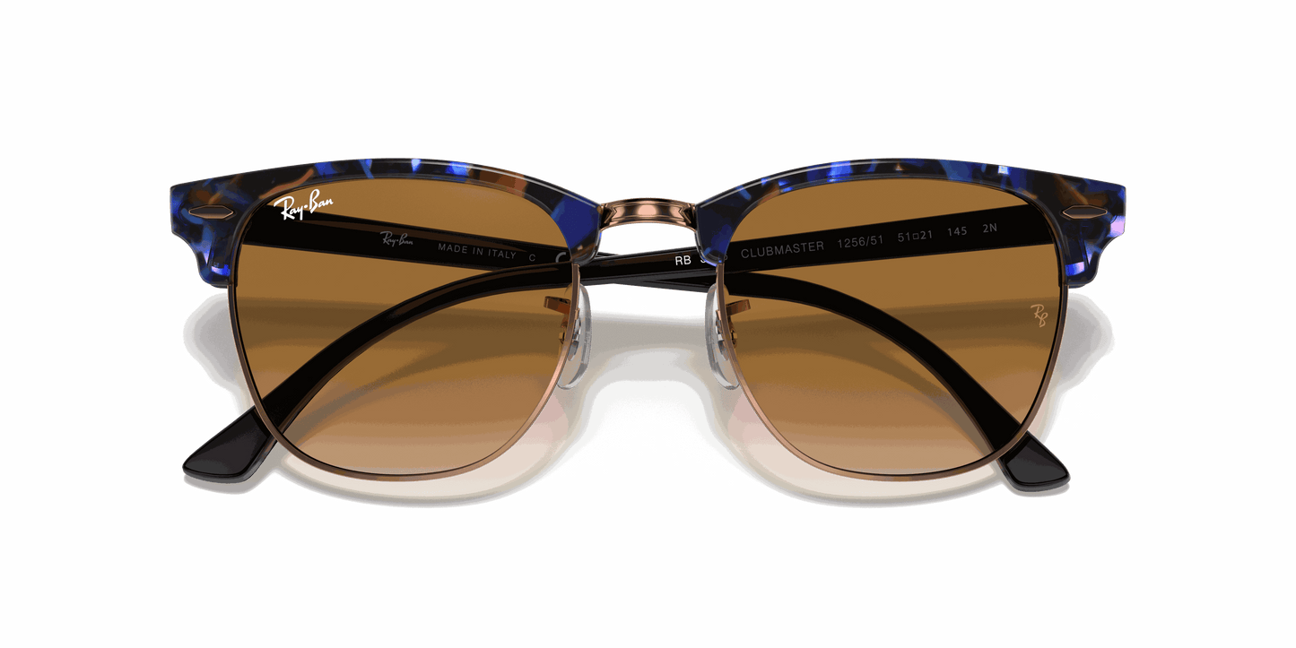 [Light Brown Gradient Lenses, Polished Brown & Blue Frame]
