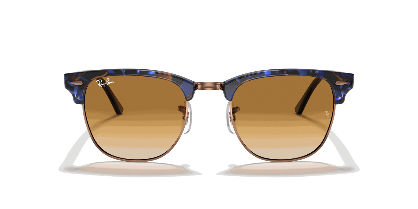 [Light Brown Gradient Lenses, Polished Brown & Blue Frame]