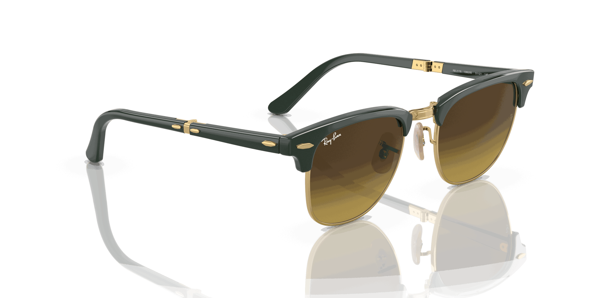 [Brown Lenses, Polished Green On Gold Frame]