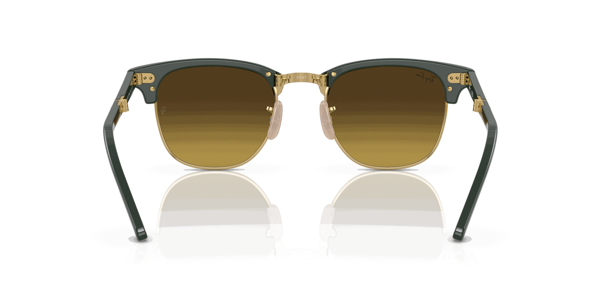[Brown Lenses, Polished Green On Gold Frame]