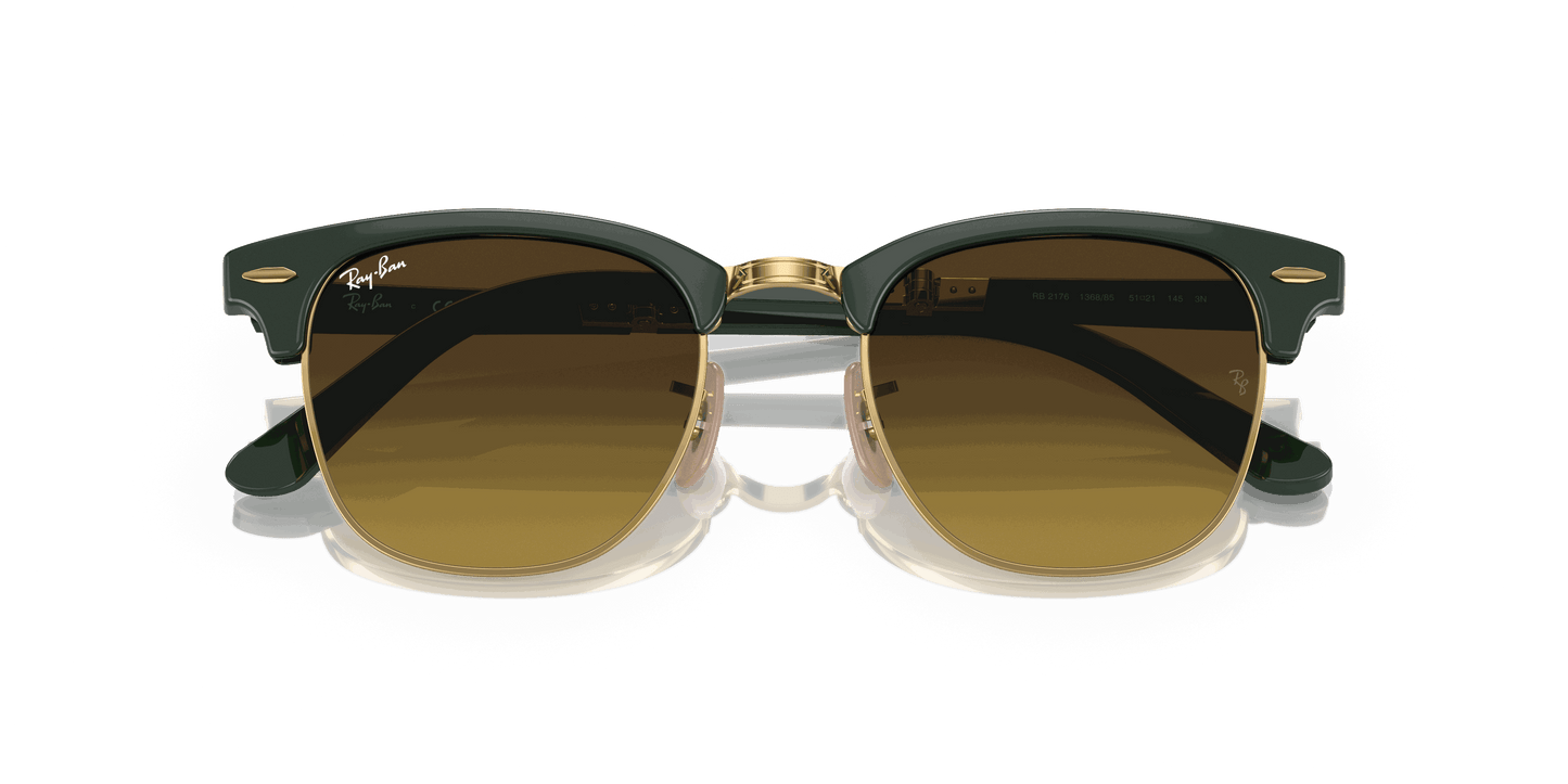 [Brown Lenses, Polished Green On Gold Frame]