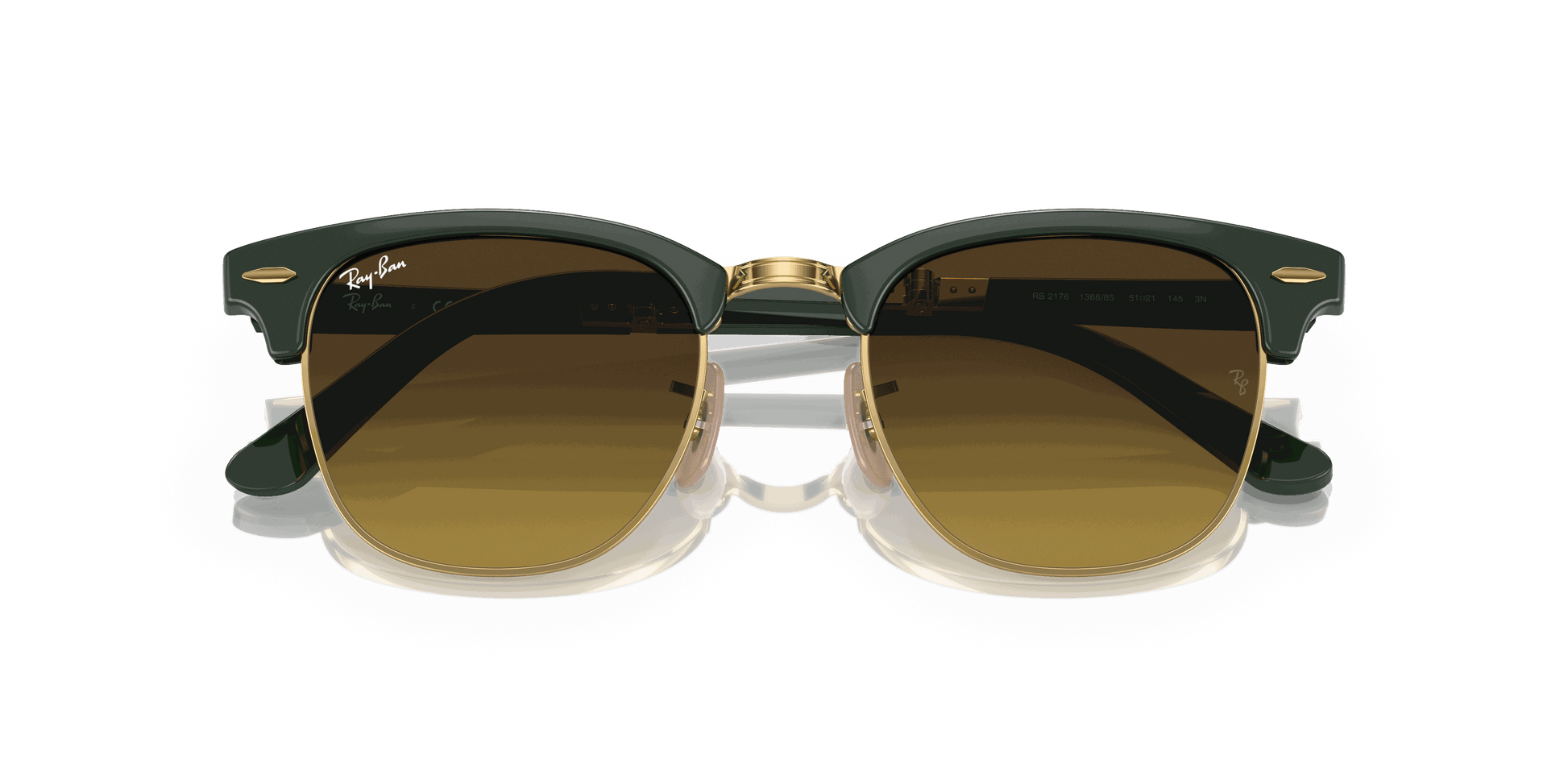 [Brown Lenses, Polished Green On Gold Frame]