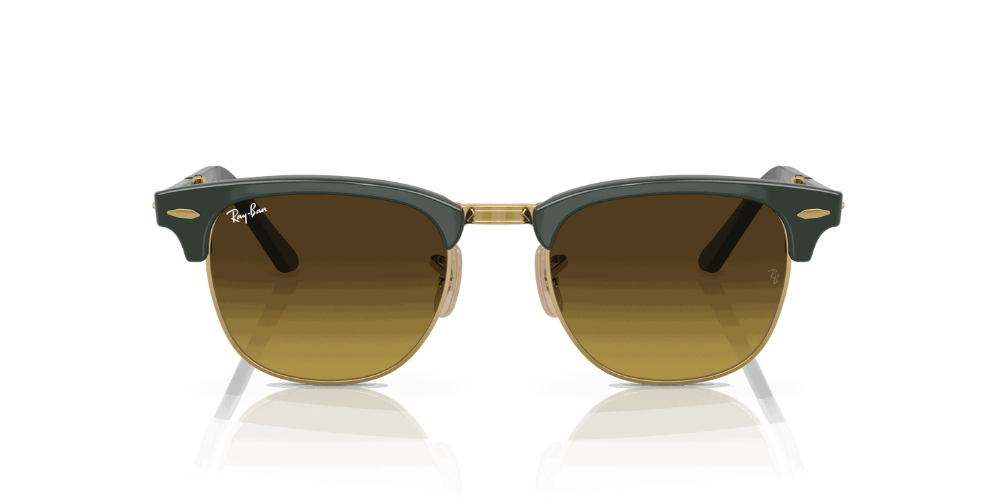[Brown Lenses, Polished Green On Gold Frame]