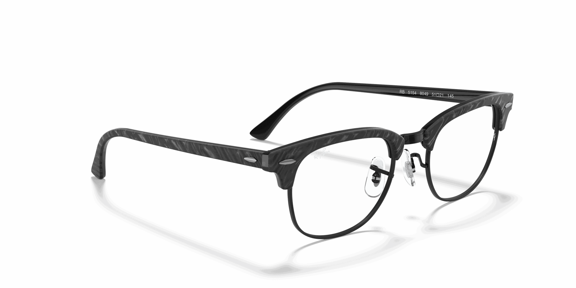 [Clear Lenses, Polished Black Frame]