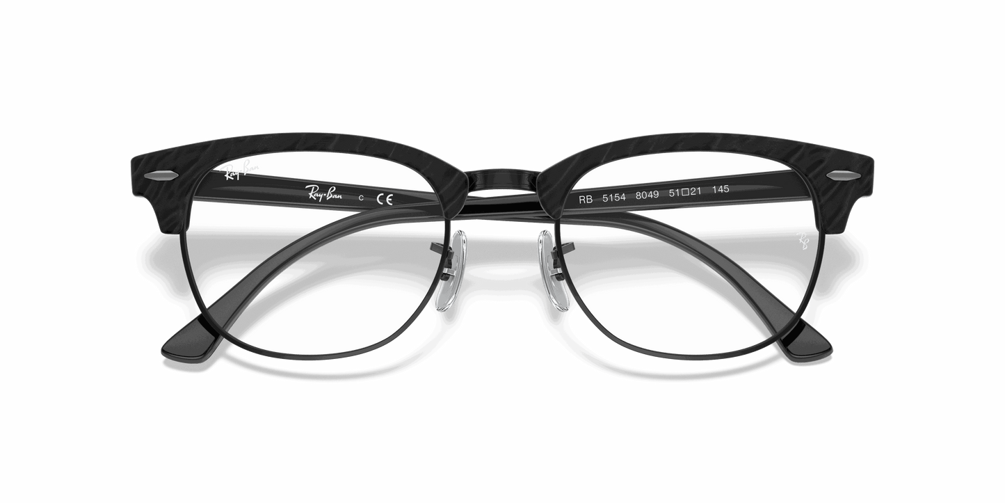 [Clear Lenses, Polished Black Frame]