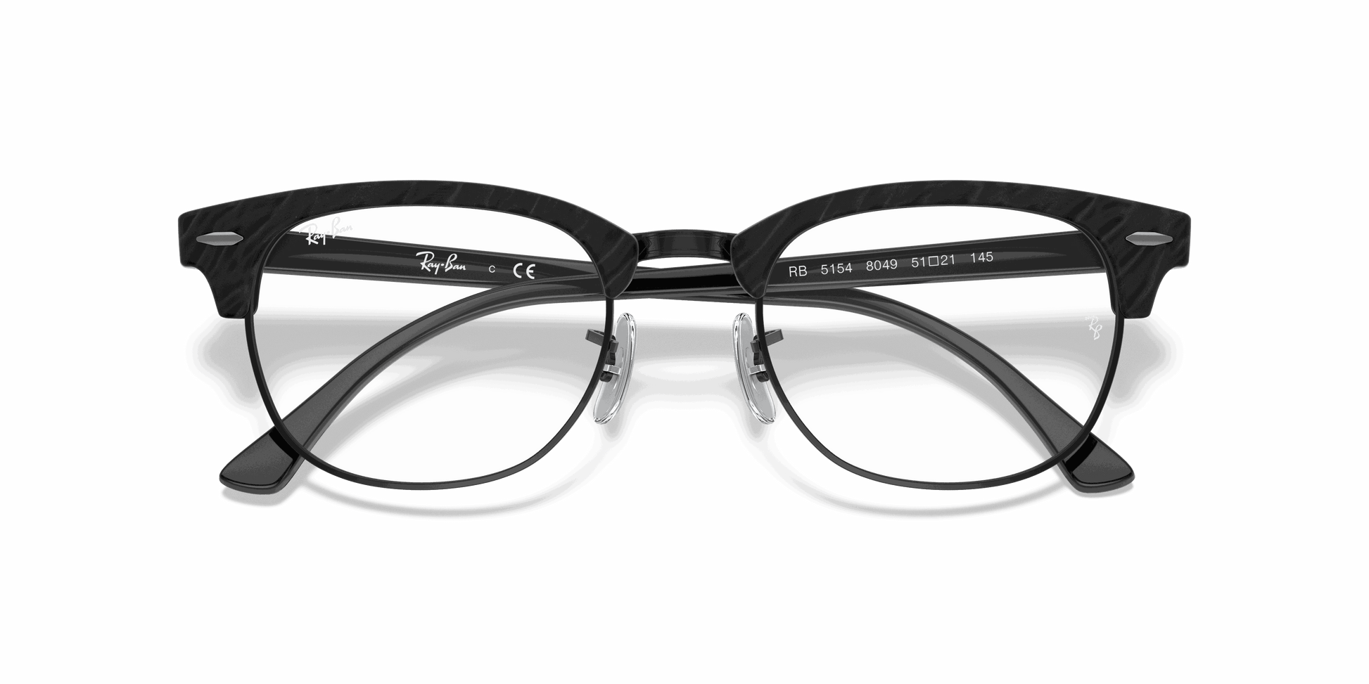 [Clear Lenses, Polished Black Frame]
