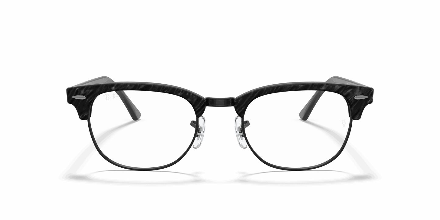 [Clear Lenses, Polished Black Frame]