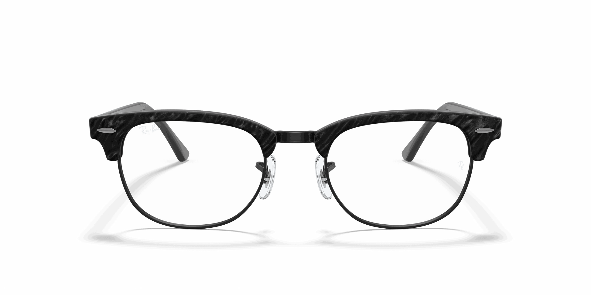 [Clear Lenses, Polished Black Frame]