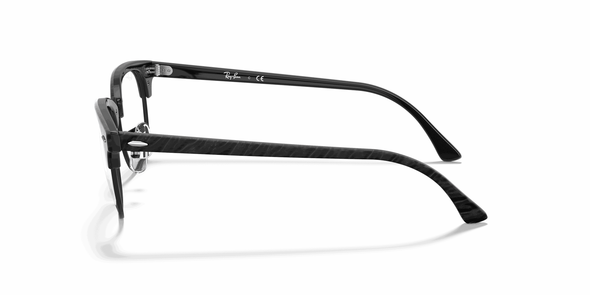 [Clear Lenses, Polished Black Frame]