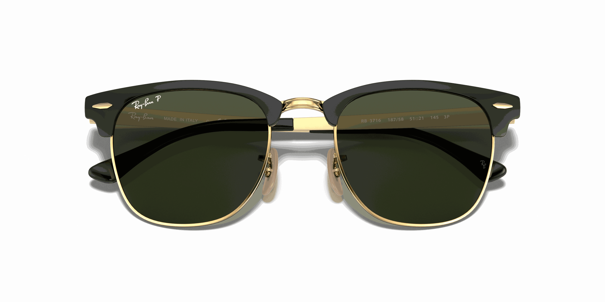 [G-15 Green Lenses, Polished Black On Gold Frame]