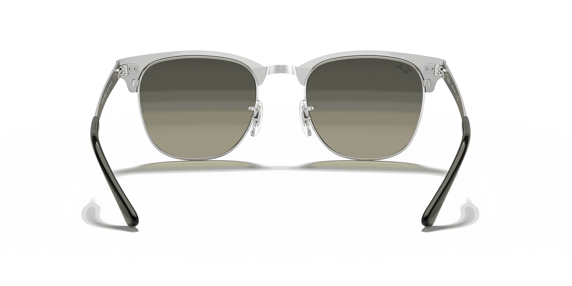 [Grey Gradient Lenses, Polished Black On Silver Frame]