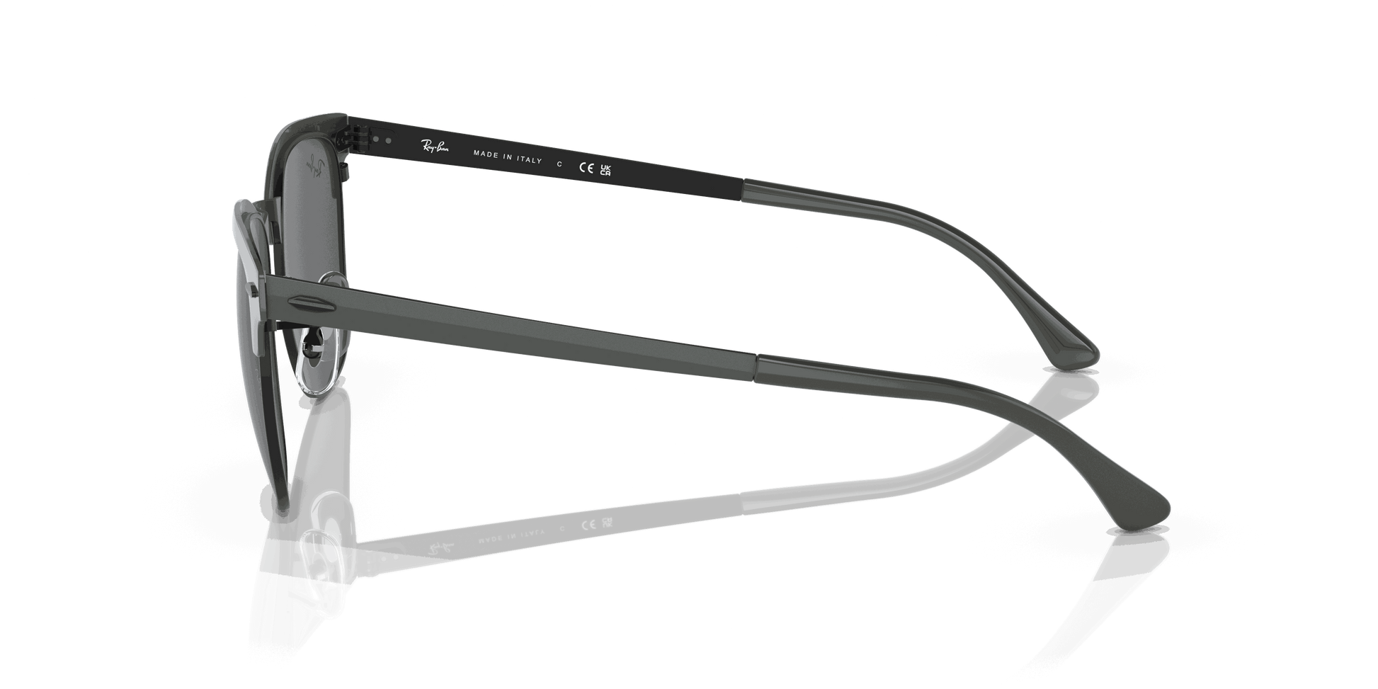 [Dark Grey Lenses, Polished Grey On Black Frame]