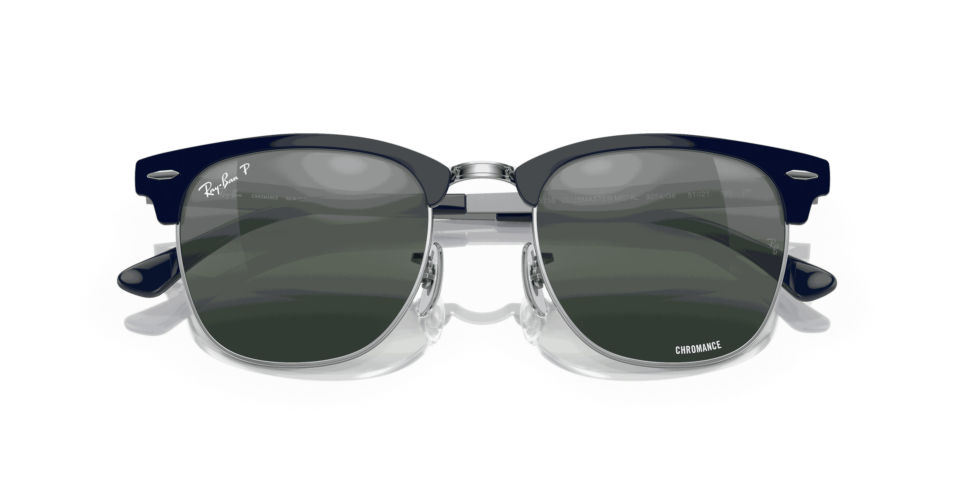 [Silver/Blue Lenses, Polished Silver On Blue Frame]