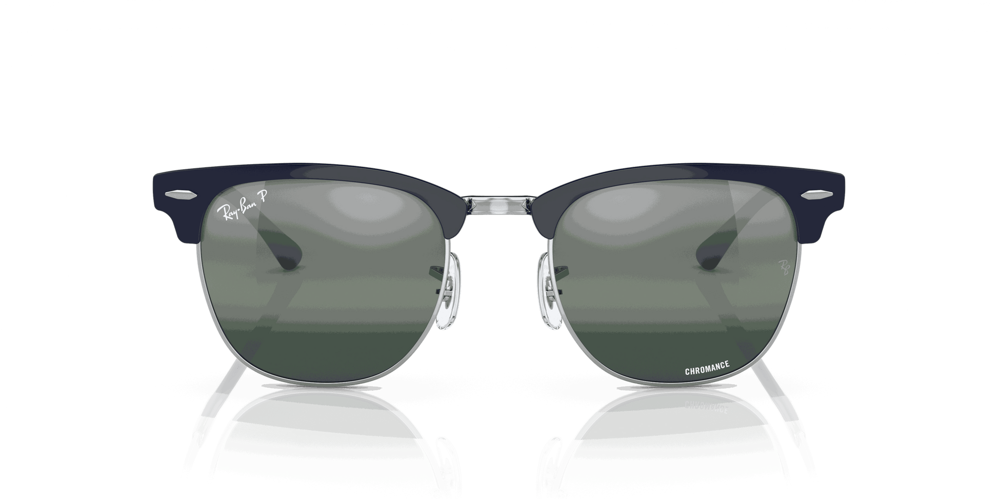 [Silver/Blue Lenses, Polished Silver On Blue Frame]