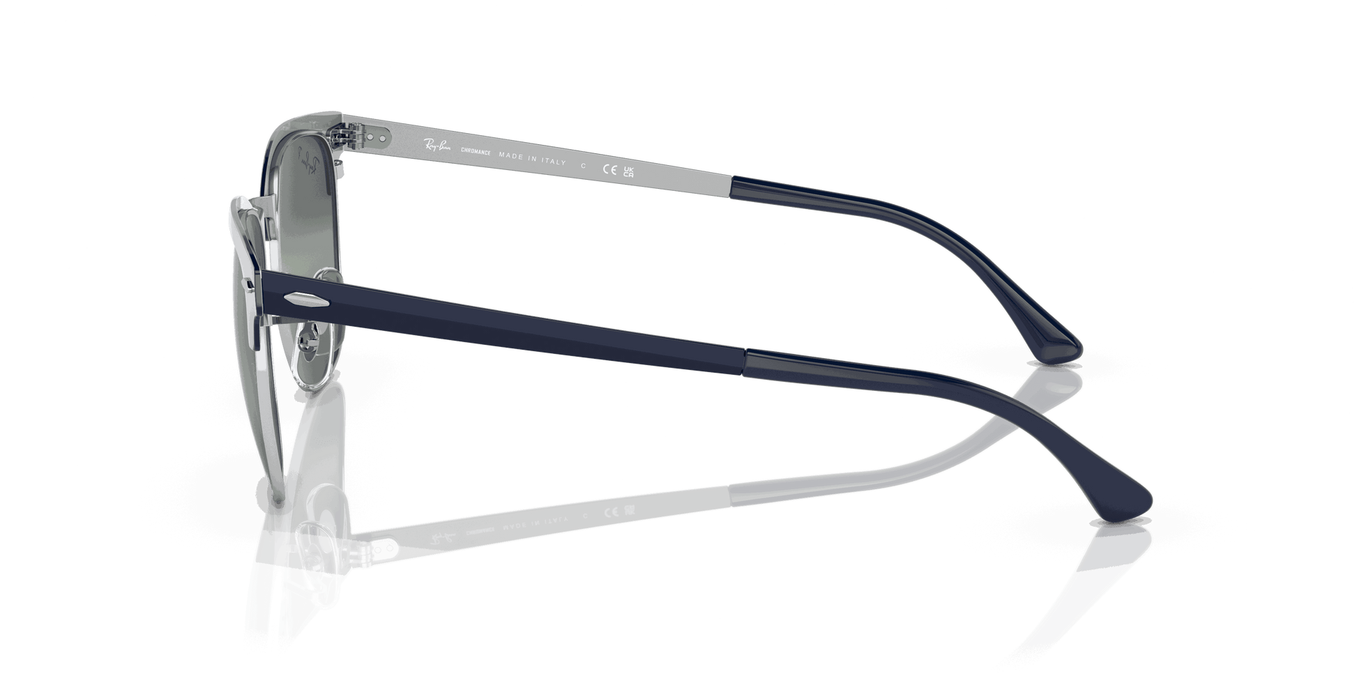 [Silver/Blue Lenses, Polished Silver On Blue Frame]