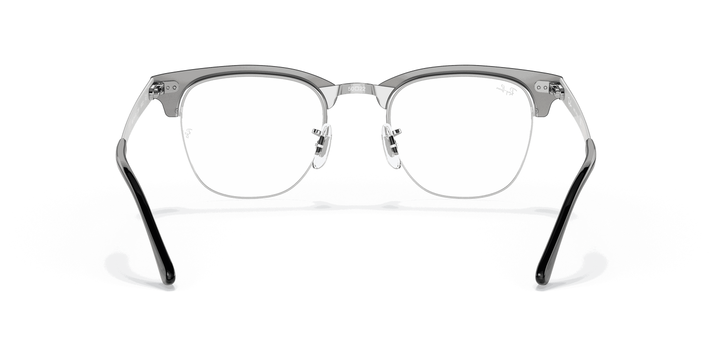 [Clear Lenses, Polished Black On Silver Frame]