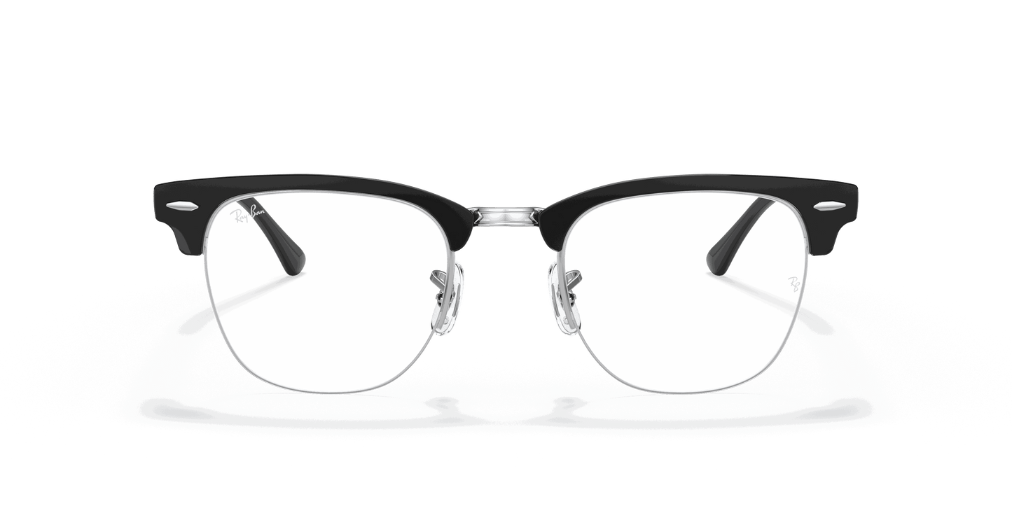 [Clear Lenses, Polished Black On Silver Frame]