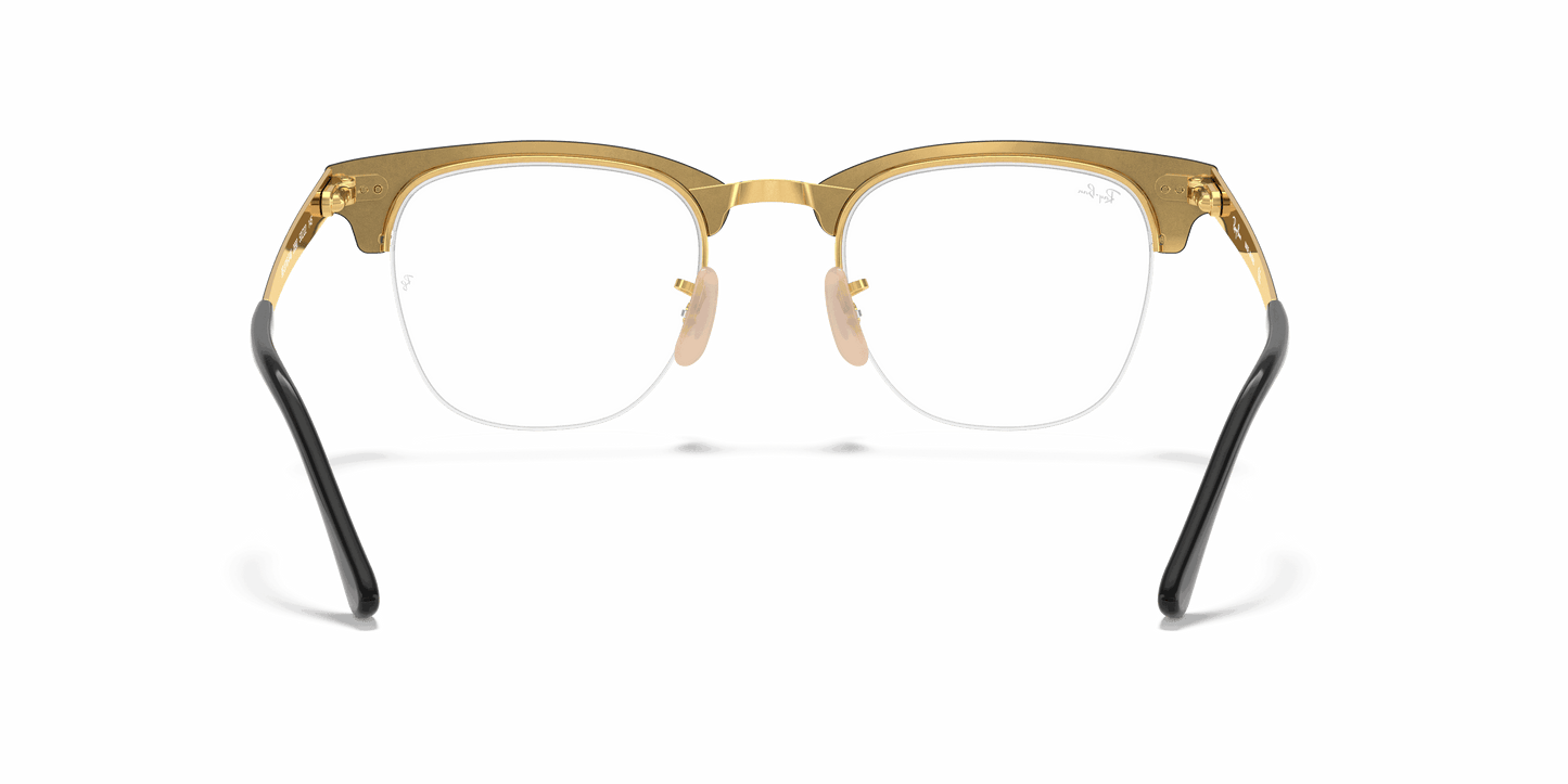 [Clear Lenses, Polished Black On Gold Frame]