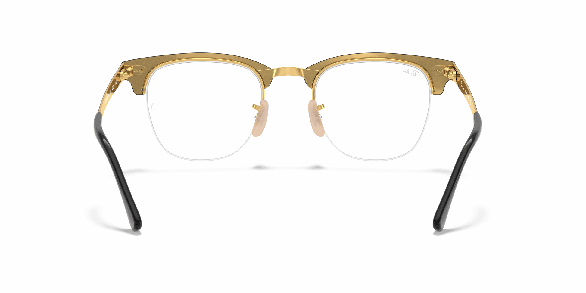 [Clear Lenses, Polished Black On Gold Frame]
