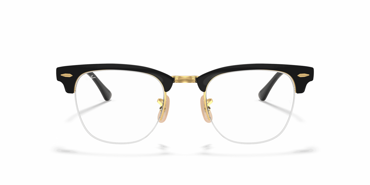[Clear Lenses, Polished Black On Gold Frame]