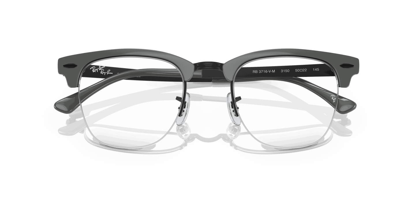 [Clear Lenses, Polished Grey On Black Frame]