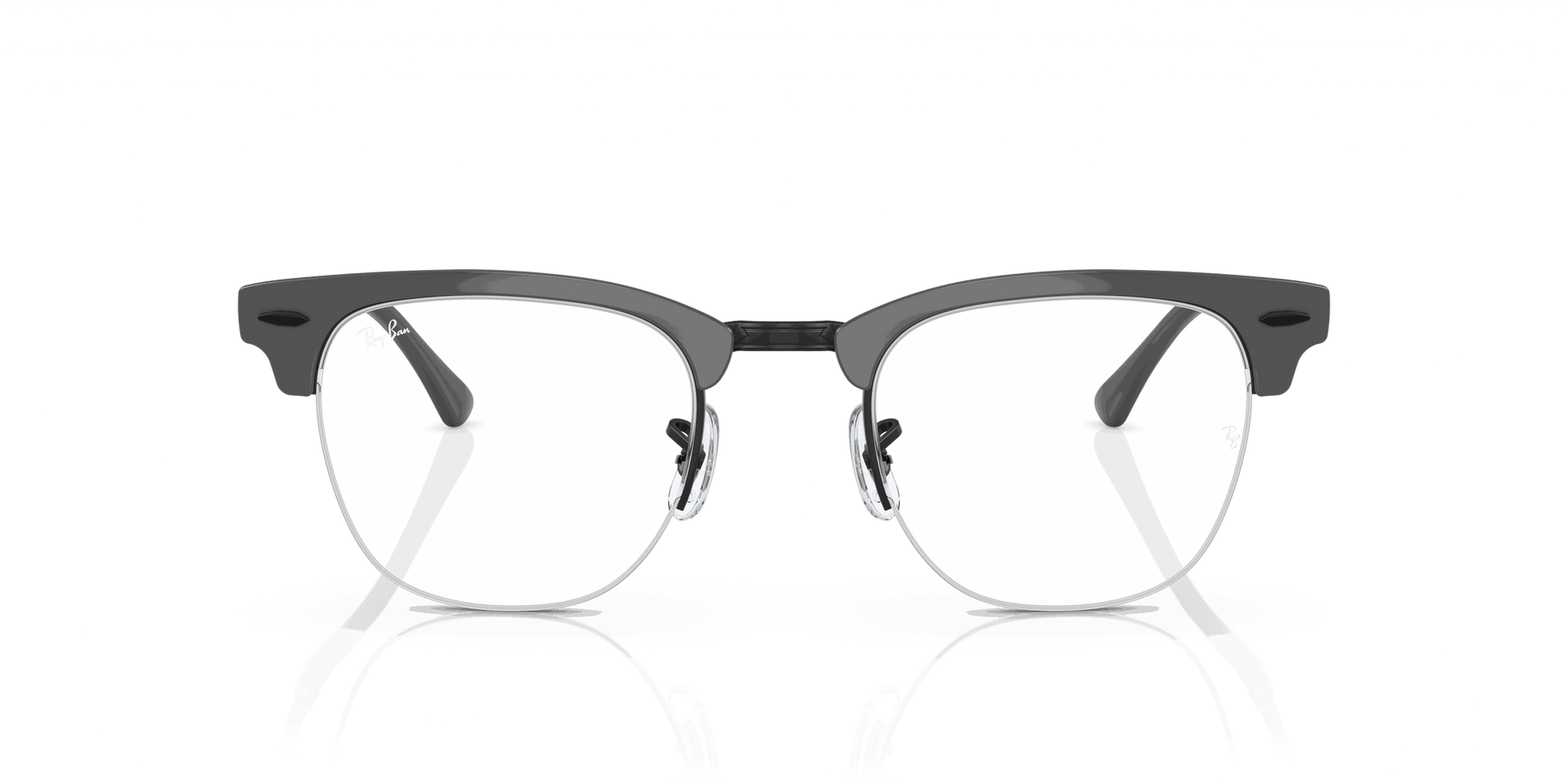 [Clear Lenses, Polished Grey On Black Frame]