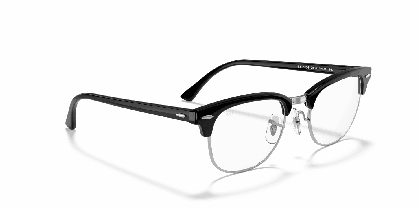 [Clear Lenses, Polished Black On Silver Frame]
