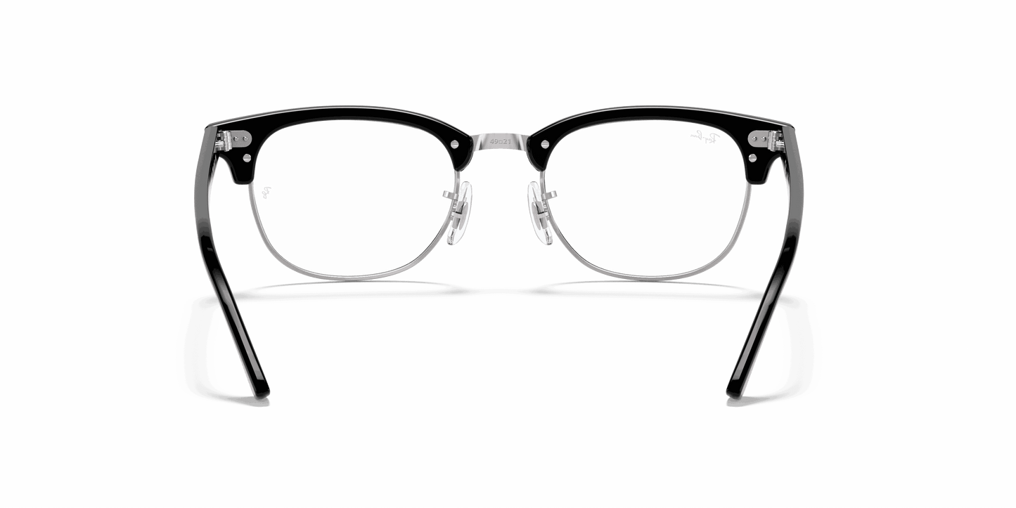 [Clear Lenses, Polished Black On Silver Frame]