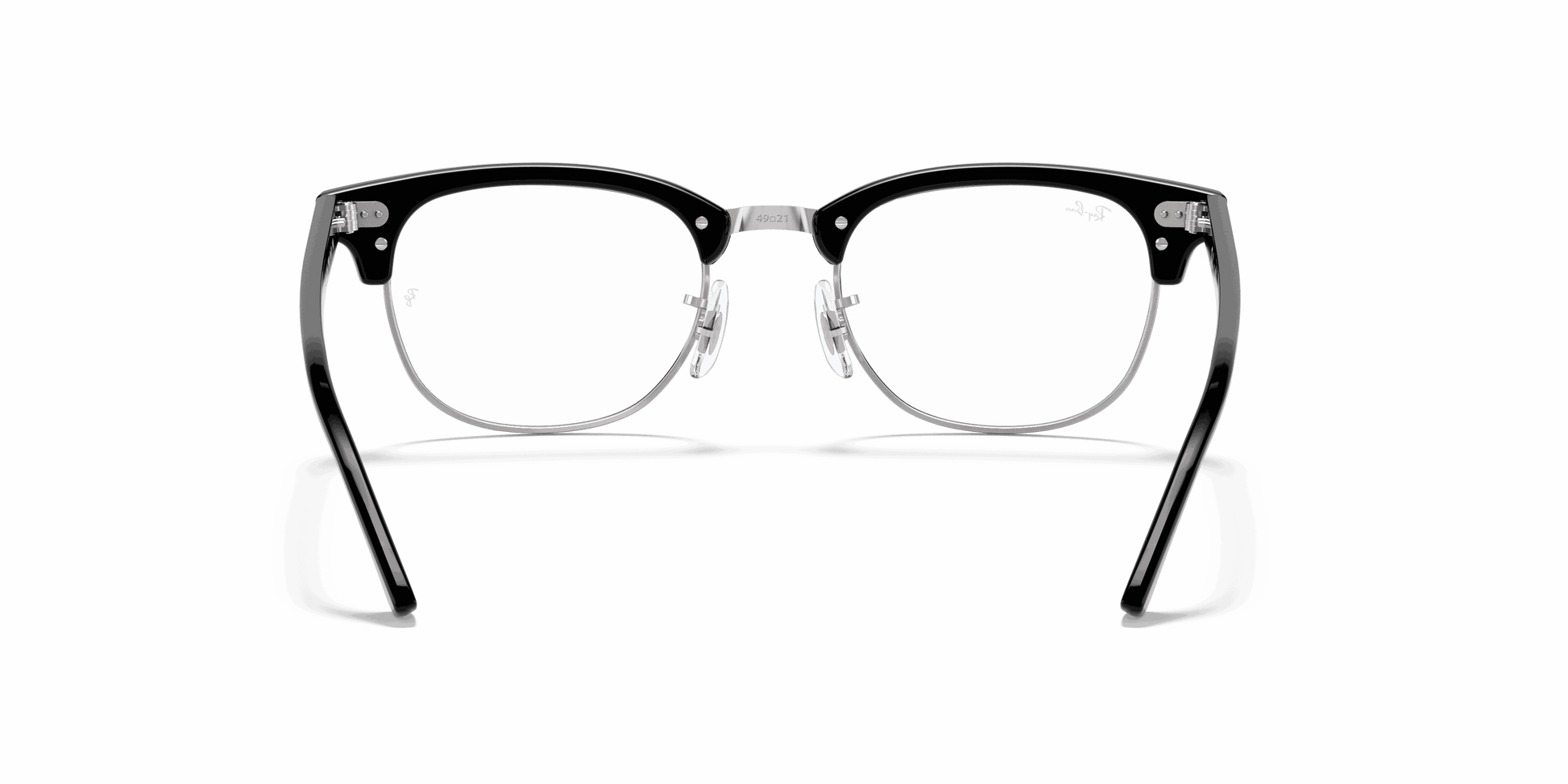 [Clear Lenses, Polished Black On Silver Frame]