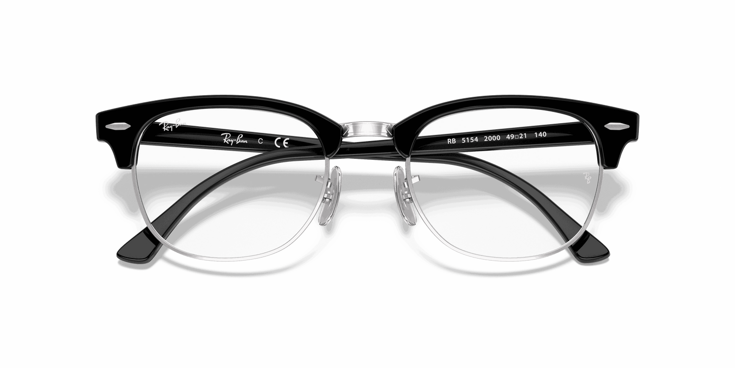 [Clear Lenses, Polished Black On Silver Frame]