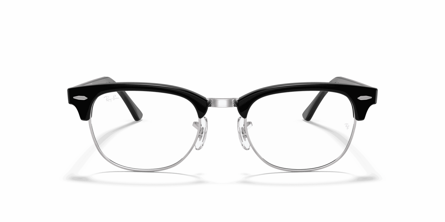 [Clear Lenses, Polished Black On Silver Frame]