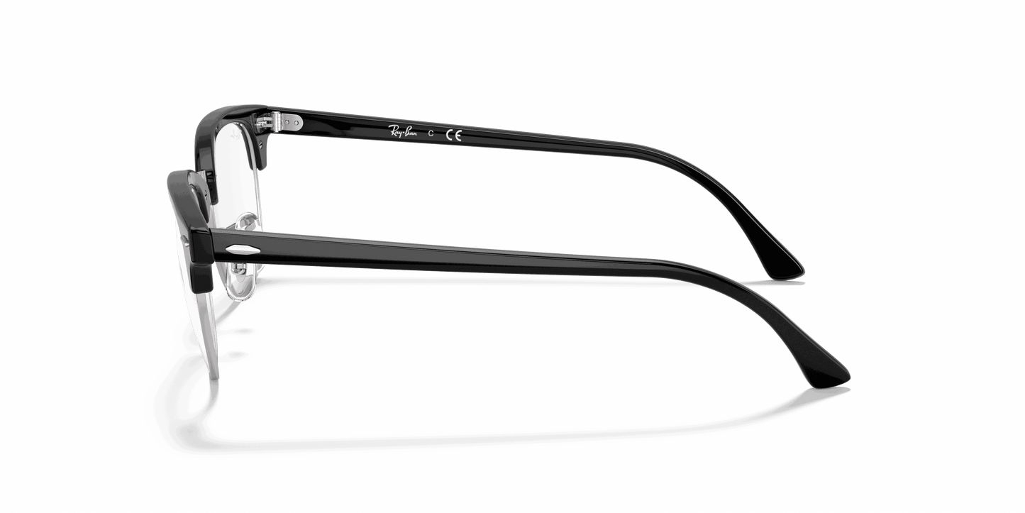 [Clear Lenses, Polished Black On Silver Frame]