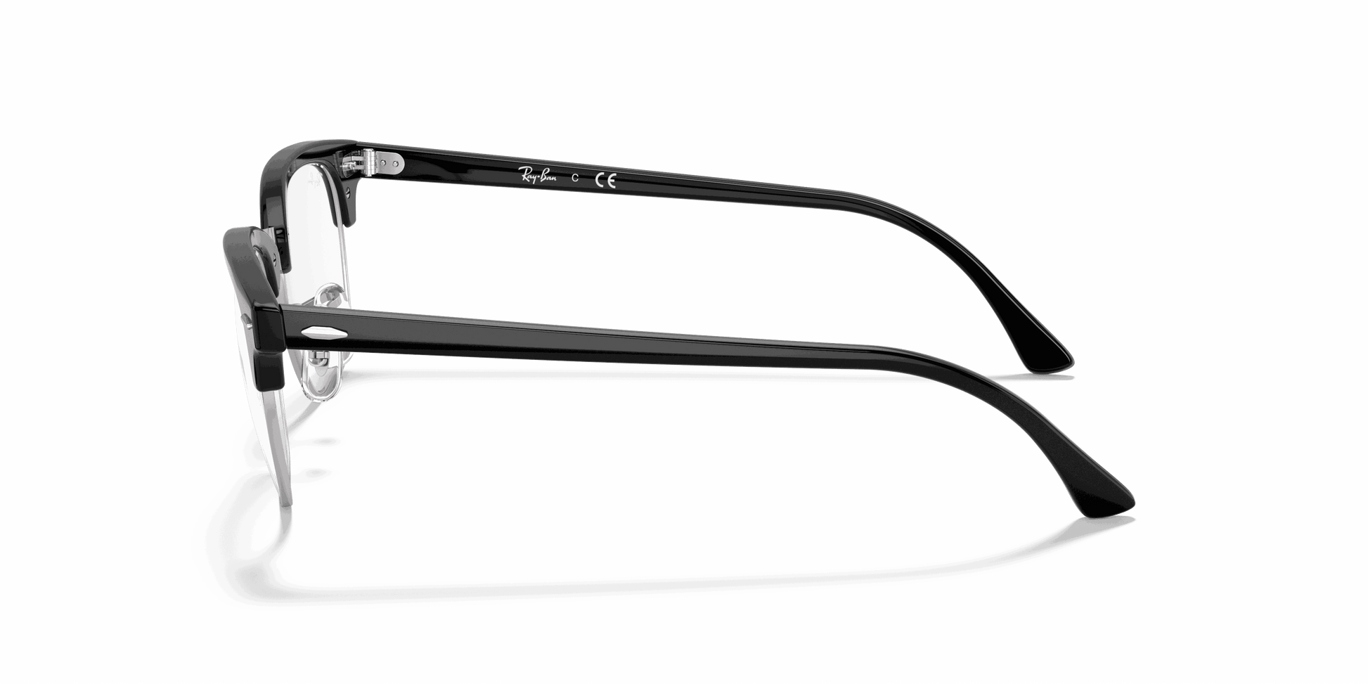 [Clear Lenses, Polished Black On Silver Frame]