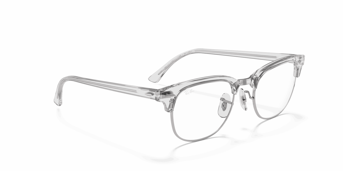 [Clear Lenses, Polished White Transparent Frame]